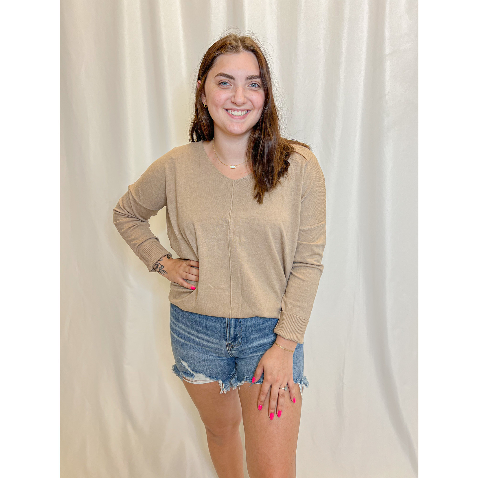 V Neck Sweater - Bling Glamour