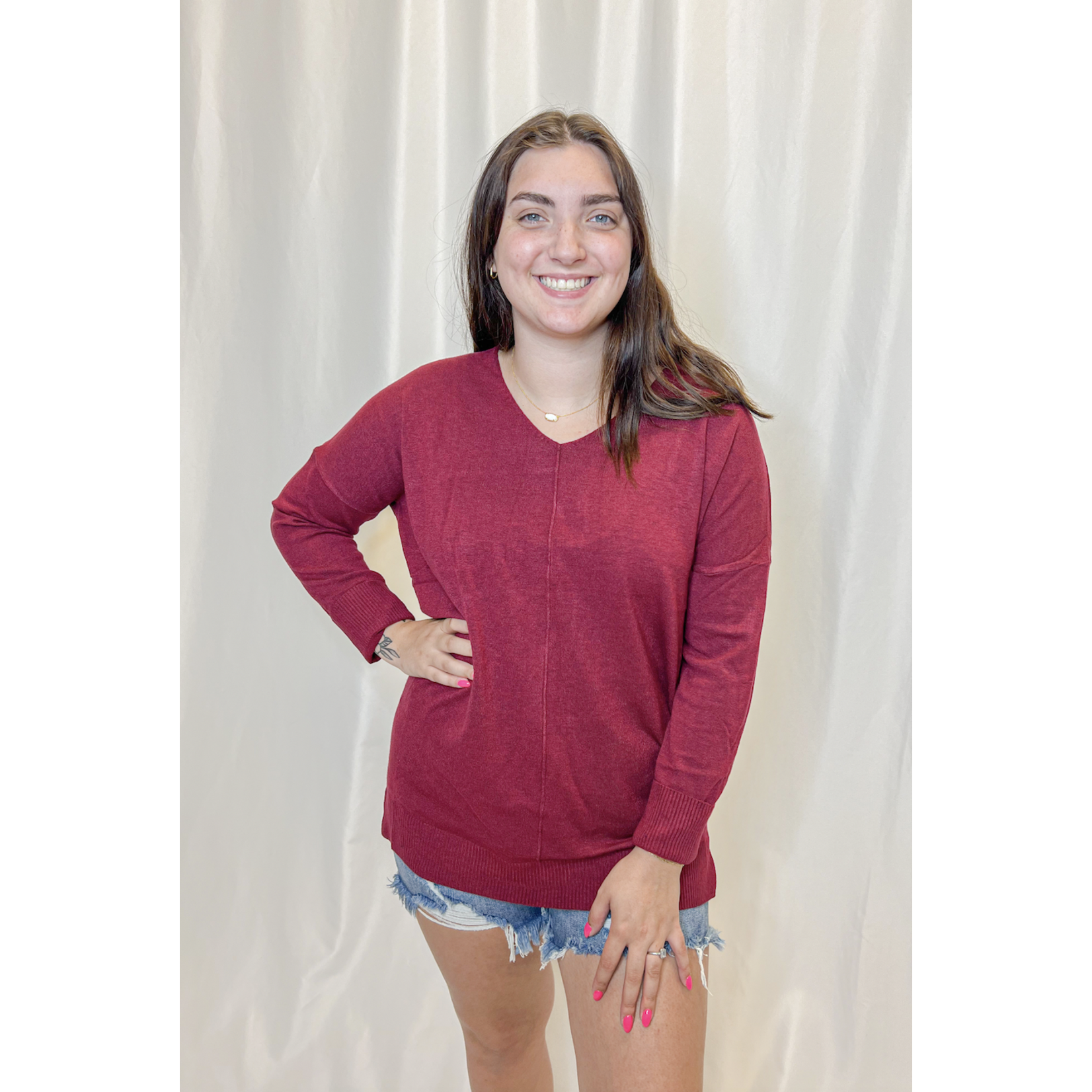 V Neck Sweater - Bling Glamour