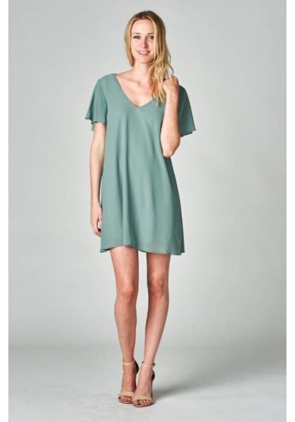 Flare Sleeve Dress