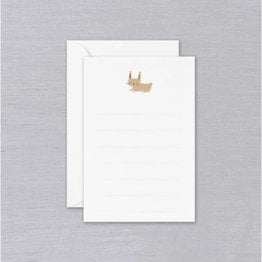 Crane Crane Pearl White Lined Bunny Correspondence Card (Discontinued)