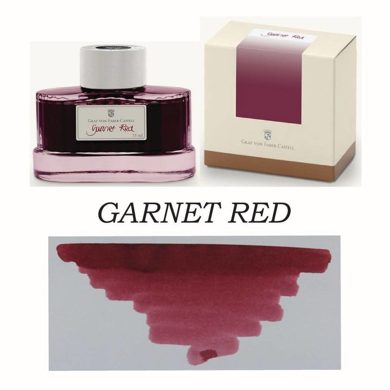 Graf Von Faber-Castell Garnet Red - 75ml Bottled Ink - Dromgoole's Fine