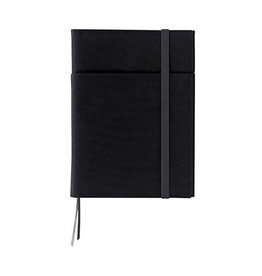 Kokuyo Kokuyo Systemic Refillable Black A5 Leather Cover