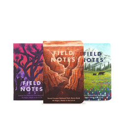 Field Notes Field Notes Notebook - National Parks Series B: Grand Canyon, Joshua Tree, Mt. Rainier (3-Pack)