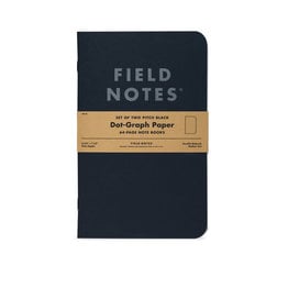 Field Notes Field Notes Pitch Black Notebook Dot-Graph 2-Pack