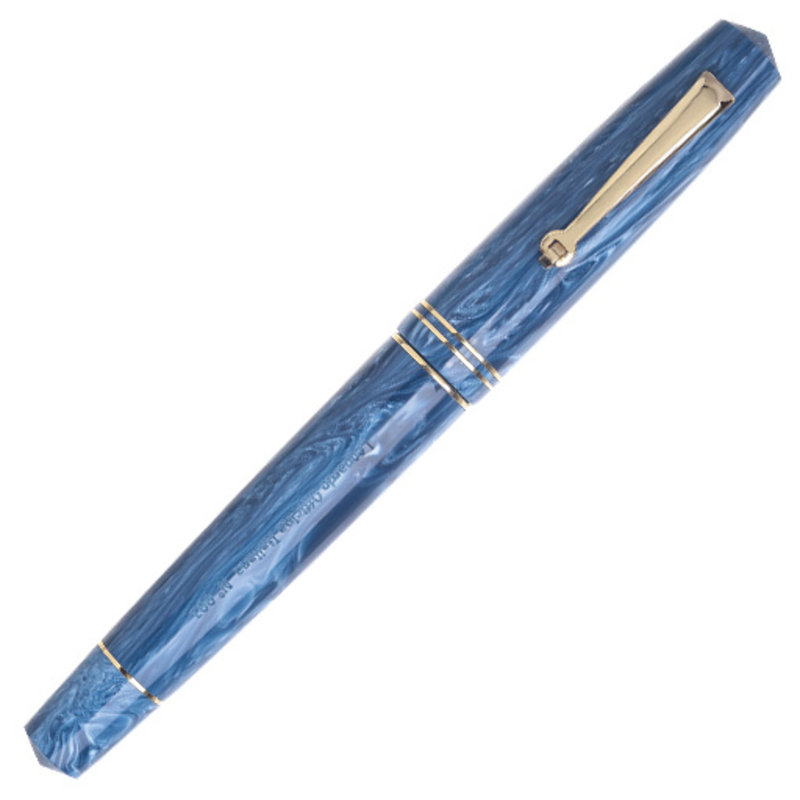 Leonardo Momento Zero Fountain Pen Positano Blue Gold Trim Dromgoole