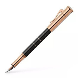 Faber-Castell Graf von Faber-Castell Classic Anello Black with Rose Gold Trim Fountain Pen