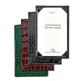 Graphic Image Graphic Image Crocodile Embossed Leather Jotters for 3x5 Cards