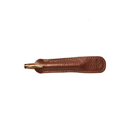 Aston Aston Leather Slip Single Pen Pouch Tan
