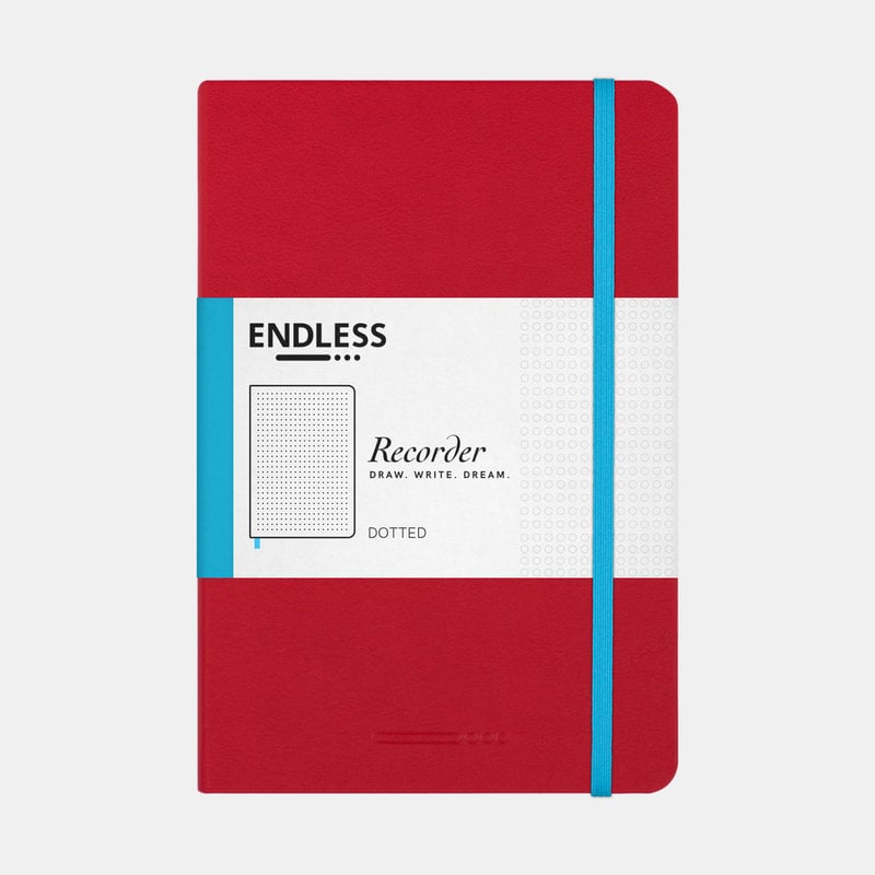 Endless Works Endless Works Recorder A5 Notebook - Crimson Sky