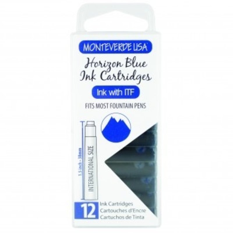 Monteverde Monteverde Ink Cartridges Horizon Blue - Set of 12