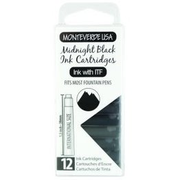 Monteverde Monteverde Ink Cartridges Midnight Black - Set of 12