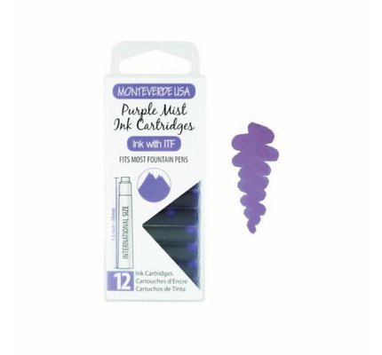 Monteverde Monteverde Ink Cartridges Purple Mist - Set of 12