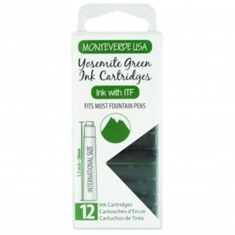 Monteverde Monteverde Ink Cartridges Yosemite Green - Set of 12