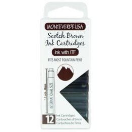 Monteverde Monteverde Ink Cartridges Scotch Brown - Set of 12
