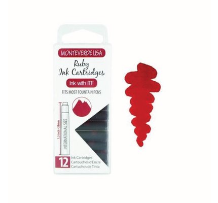 Monteverde Monteverde Ink Cartridges Ruby - Set of 12