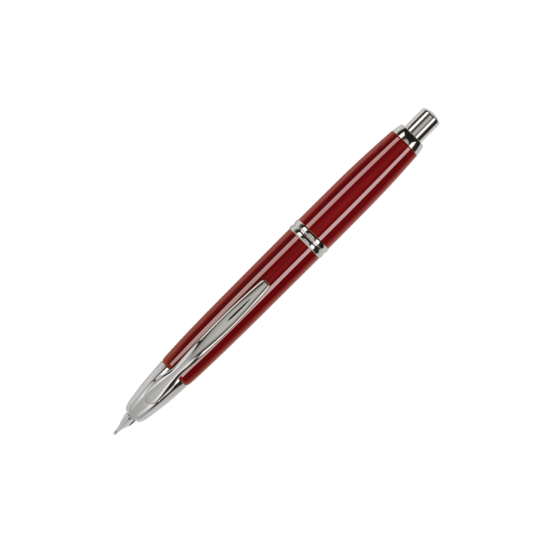 Pilot Vanishing Point Red Fountain Pen With Rhodium Trim Dromgoole S Fine Writing Instruments