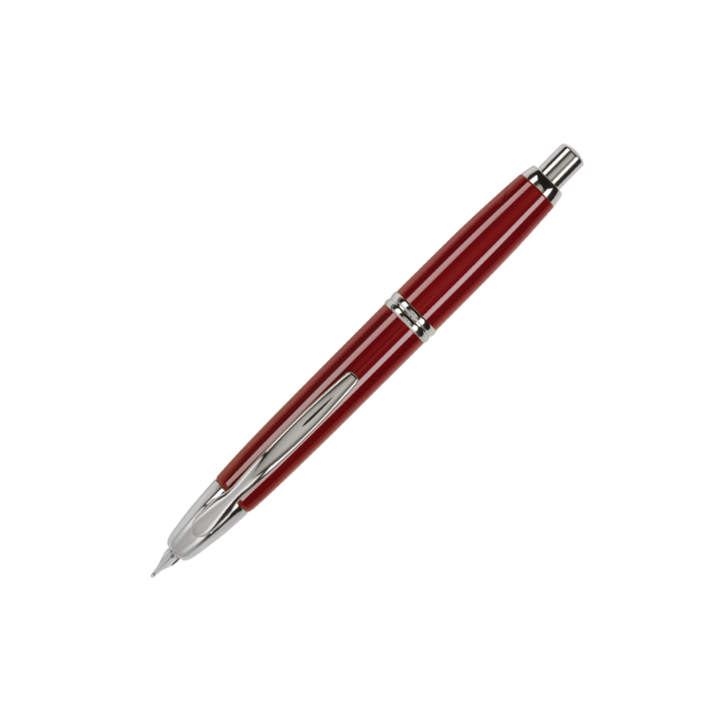 Pilot Vanishing Point Red Fountain Pen With Rhodium Trim Dromgoole S Fine Writing Instruments
