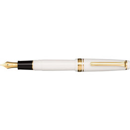 Sailor Sailor Pro Gear Slim Fountain Pen - White with Gold Trim