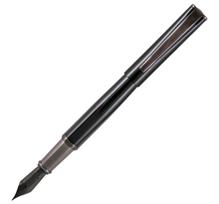Monteverde Monteverde Impressa Fountain Pen - Black with Gun Metal Trim