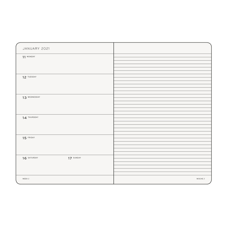 Leuchtturm1917 21 Weekly Planner And Notebook Softcover Medium A5 Powder Dromgoole S Fine Writing Instruments