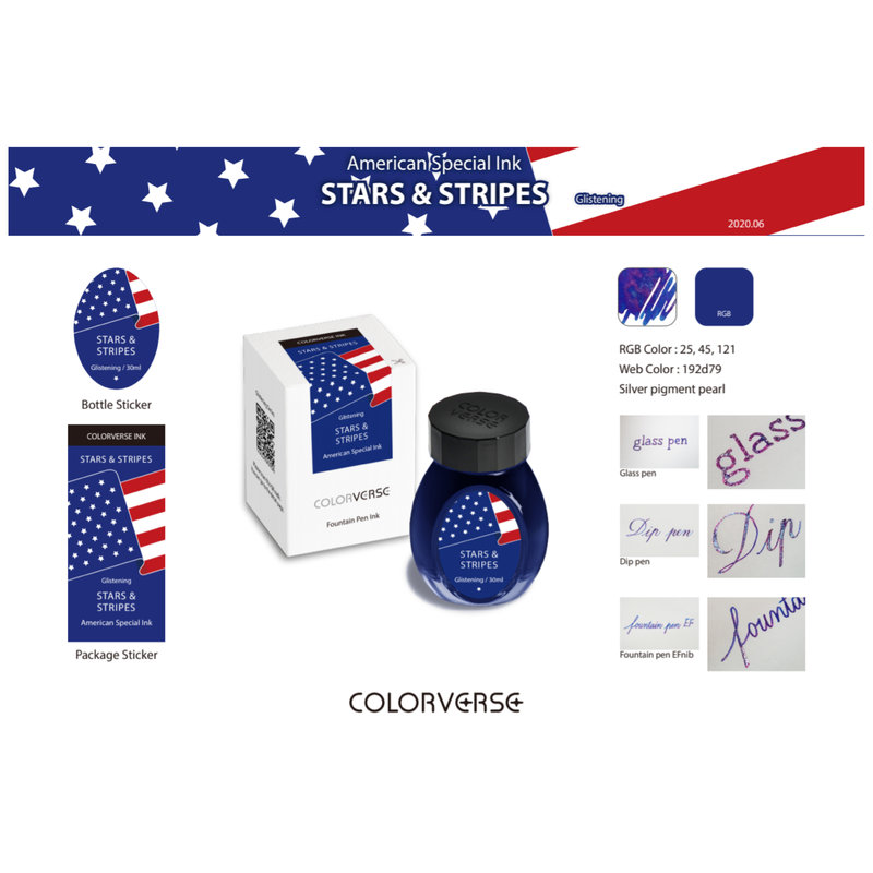 Colorverse Colorverse LBA Exclusive Bottled Ink - Stars and Stripes (30ml)