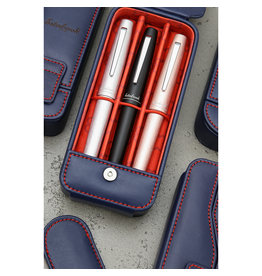 Esterbrook Esterbrook Pen Nook Triple - Navy with Red Stitching