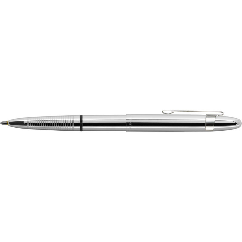 Fisher Space Pens Chrome Bullet Pen #400CL with Clip Plus An Extra Black Refill 