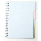 Clairefontaine Clairefontaine #8139 Multi-Subject Graph Wirebound Notebook 4 Tabs and 112 Sheets 8.25 x 11.75 (Assorted)