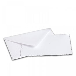 G. Lalo Deckle Edge Card & Envelope White
