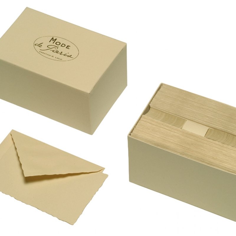 G. Lalo Mode de Paris Box Card & Envelope Champagne