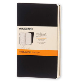 Moleskine Moleskine Volant Journals Pocket Softcover Journal Black Ruled (Set of 2)