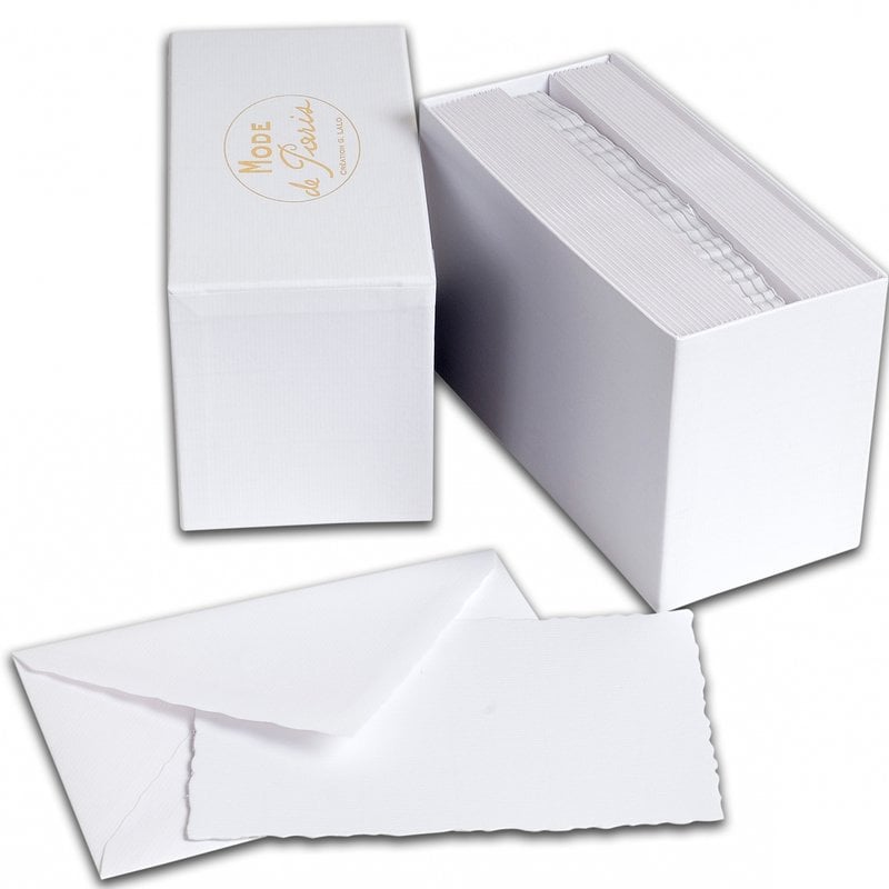 G. Lalo Mode de Paris Box Card & Envelope White