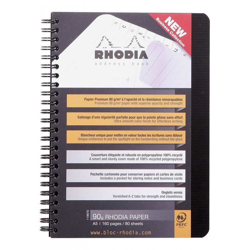 Rhodia Rhodia Rhodiactive Wirebound Address Book (A5)