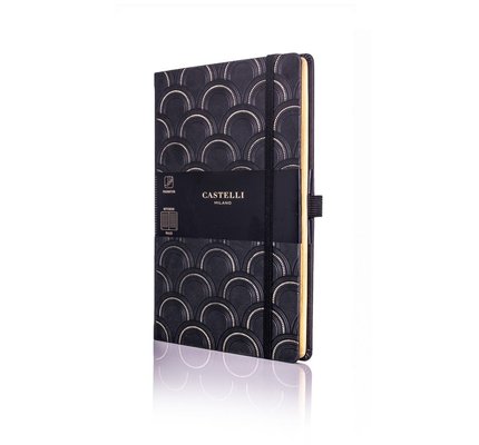 Castelli Castelli A5 Notebook Copper And Gold Art Deco Gold Blank