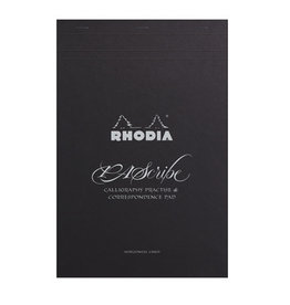 Rhodia Rhodia PAScribe #19 Top Staplebound Calligraphy Pad with Black Paper
