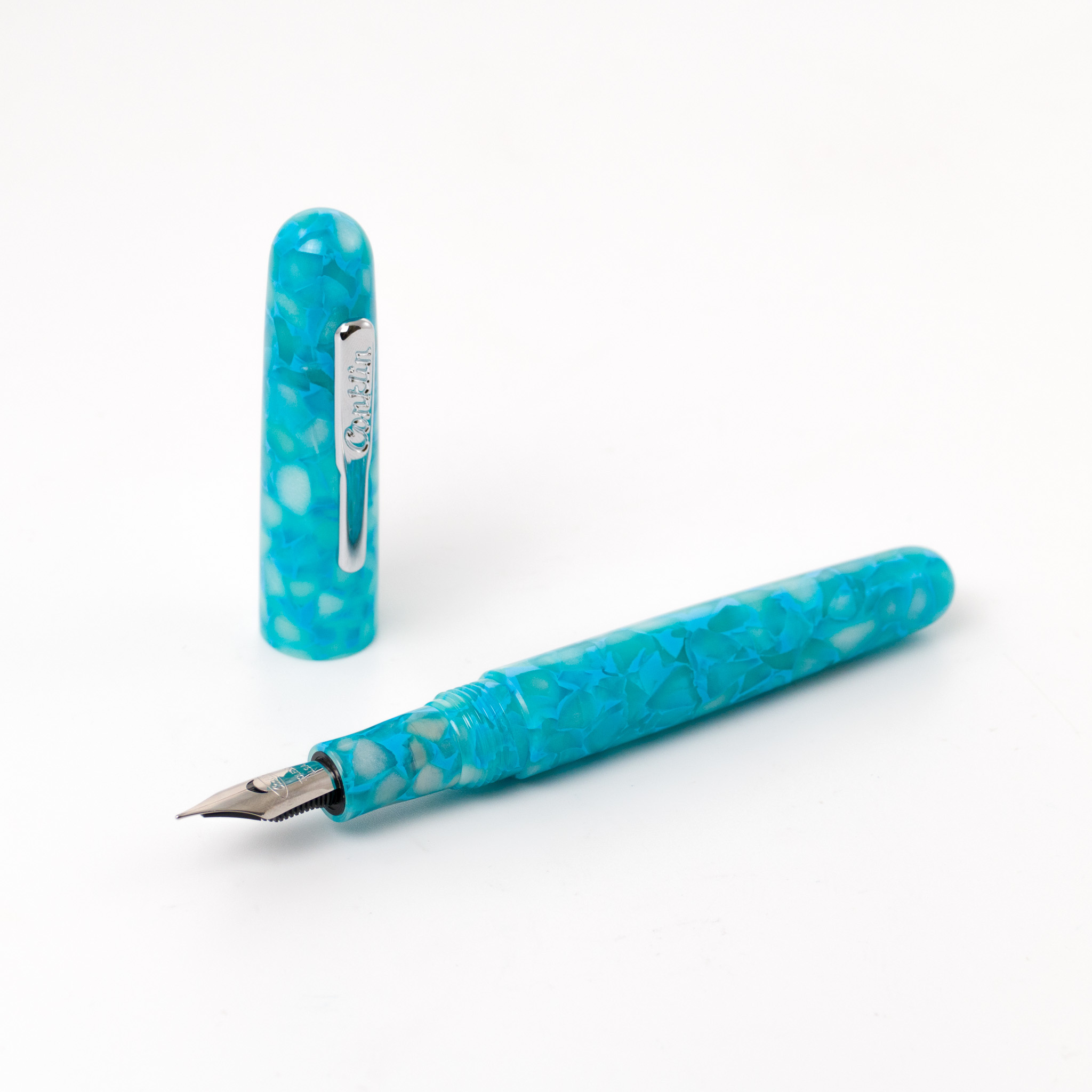 Conklin All American Turquoise Serenity Fountain Pen Dromgoole S Fine Writing Instruments conklin all american turquoise serenity fountain pen
