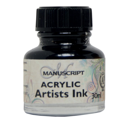 Manuscript Manuscript Acrylic Artist's Ink - Indian Black 30 ml