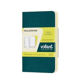 Moleskine Moleskine Volant Journals X-Small Pine Green/Lemon Yellow Plain