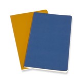 Moleskine Moleskine Volant Journals Large Softcover Forget Met Not Blue/Amber Yellow Ruled (Set of 2)