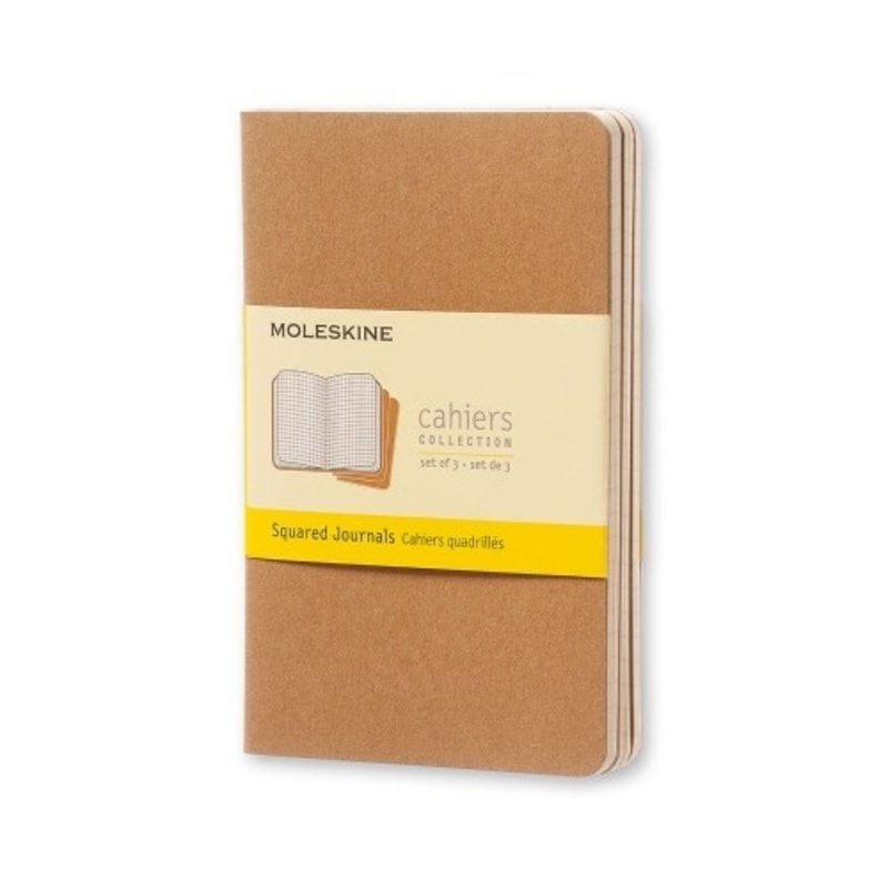 Moleskine Moleskine Cahier Collection Pocket Softcover Journals (Set of 3) - Kraft Brown