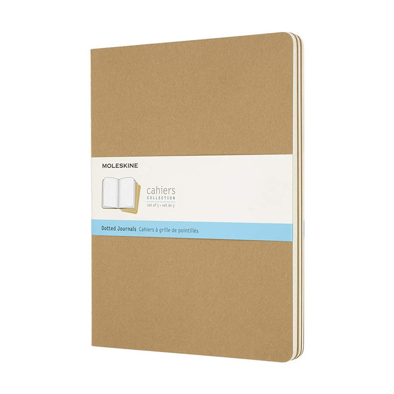 Moleskine Moleskine Cahier Collection X-Large Softcover Journals (Set of 3) - Kraft Brown