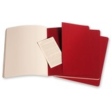 Moleskine Moleskine Cahier Collection X-Large Softcover Journal Red (Set of 3)