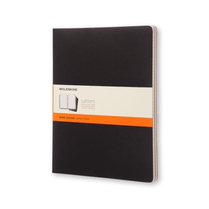 Moleskine Moleskine Cahier Collection XX-Large Softcover Black Ruled Pack of 3