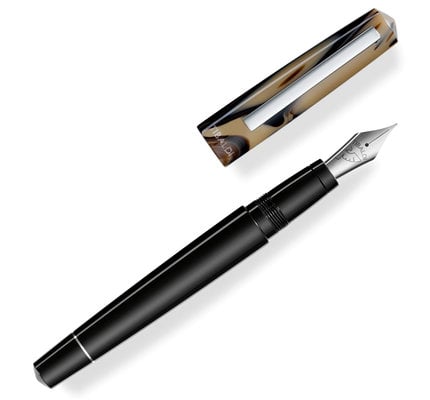 Tibaldi Infrangibile Taupe Grey with Stainless Steel Trim Fountain Pen