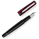 Tibaldi Infrangibile Mauve Red with Stainless Steel Trim Fountain Pen