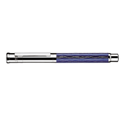 Otto Hutt Otto Hutt Design 04 Wave Blue and Platinum 18K Gold Nib Fountain Pen