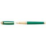 S. T. Dupont S.T. Dupont Line-D Firehead Guilloche Emerald Fountain Pen