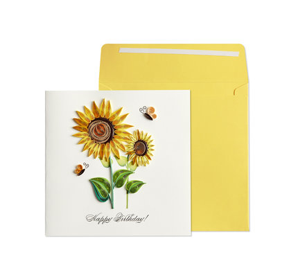 NIQUEA.D NIQUEA.D Quilling Sunflower Happy Birthday Card