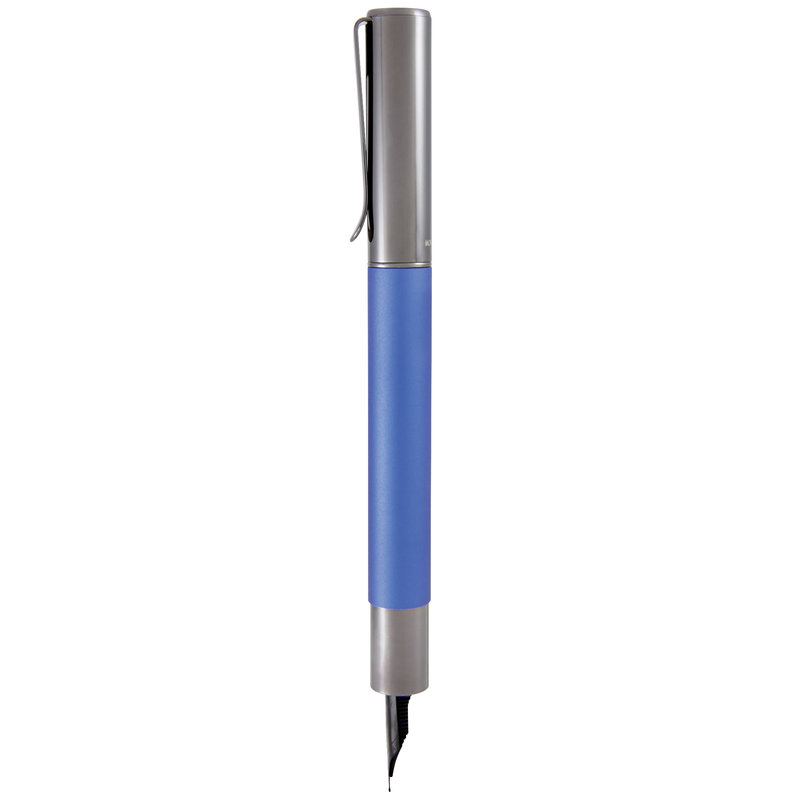 1.1mm Stub Nib New Monteverde Impressa Blue w/ Blue Trim Fountain Pen 