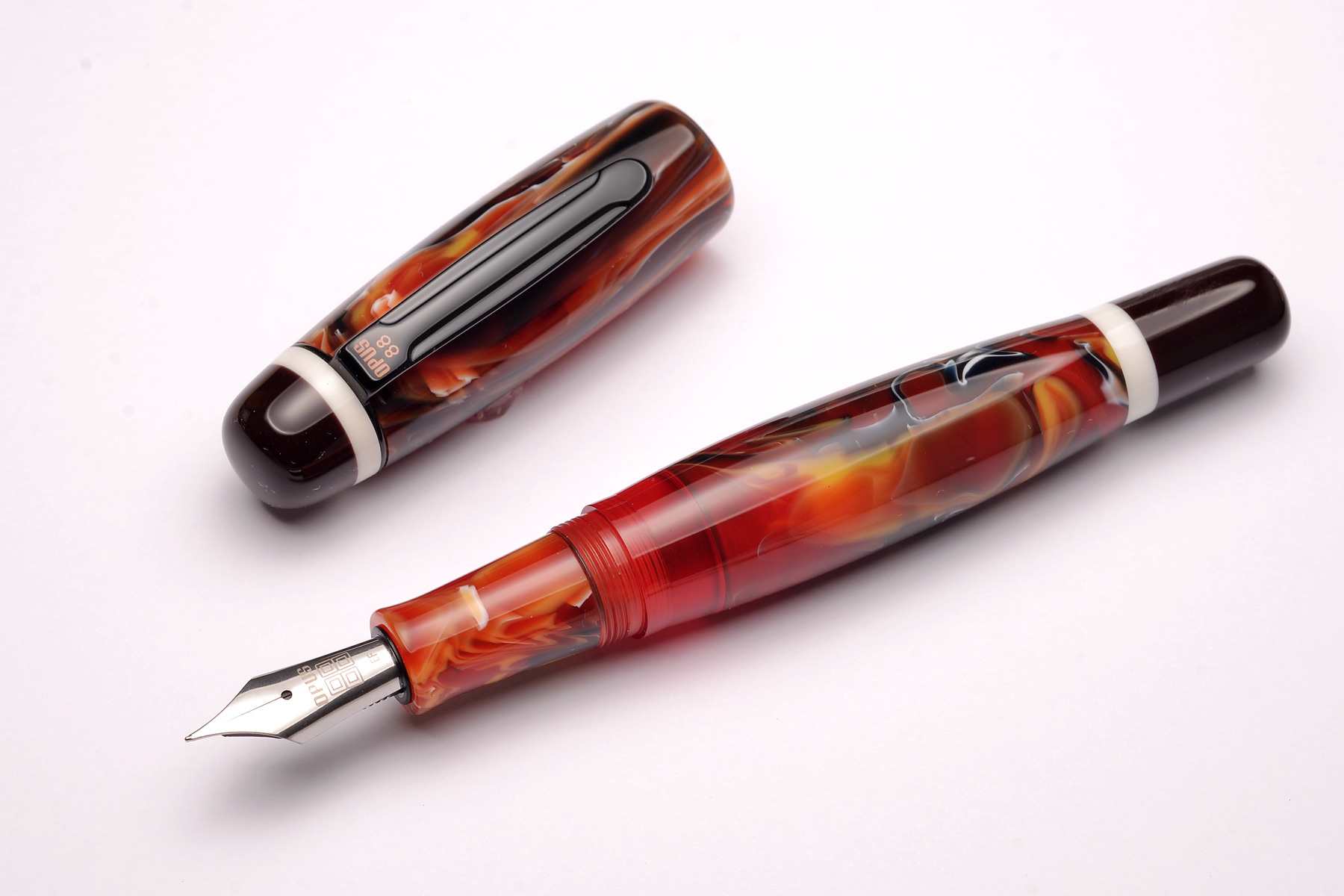 Opus 88 Bela Red Fountain Pen Dromgoole's Fine Writing Instruments